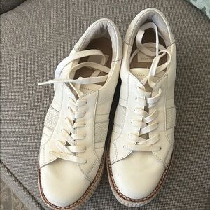 Dolce Vita Womens Tiger Sneaker Cream Sneakers, Size  8.5